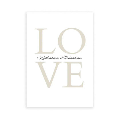 LOVE Poster - Personalisierbar mit Namen