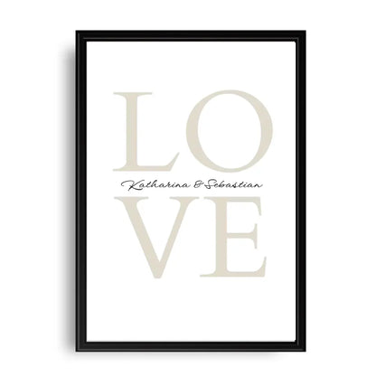LOVE Poster - Personalisierbar mit Namen