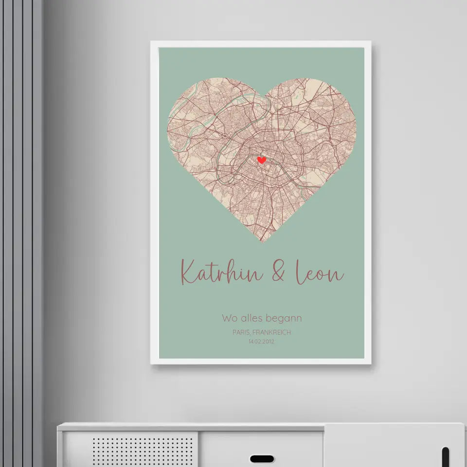Wo alles begann Vintage - Personalisiertes Poster