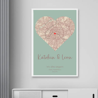 Wo alles begann Vintage - Personalisiertes Poster