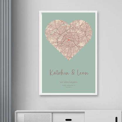 Wo alles begann Vintage - Personalisiertes Poster