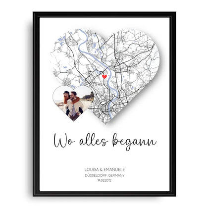 Wo alles begann mit Foto - Personalisierbares Poster