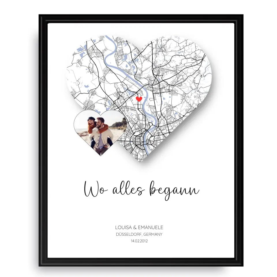 Wo alles begann mit Foto - Personalisierbares Poster