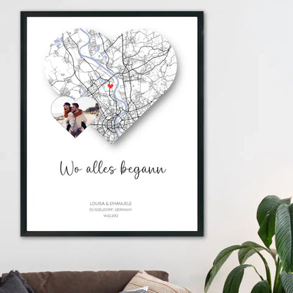 Wo alles begann mit Foto - Personalisierbares Poster