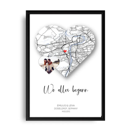 Wo alles begann mit Foto - Personalisierbares Poster