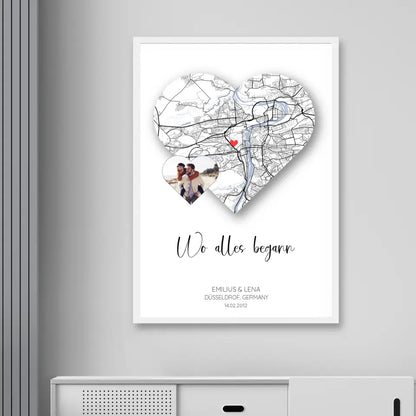 Wo alles begann mit Foto - Personalisierbares Poster