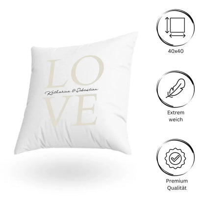 LOVE Premium Kissen - Personalisiertes Kissen
