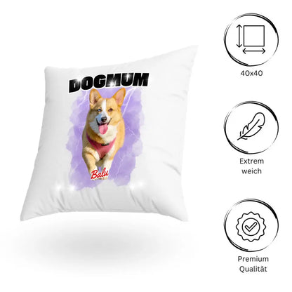 90er Bootleg Retro Kissen - Personalisiert Hund