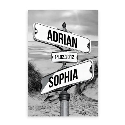 NY Vintage Straßenschild - Personalisierbares Poster