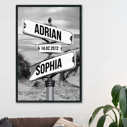 NY Vintage Straßenschild - Personalisierbares Poster