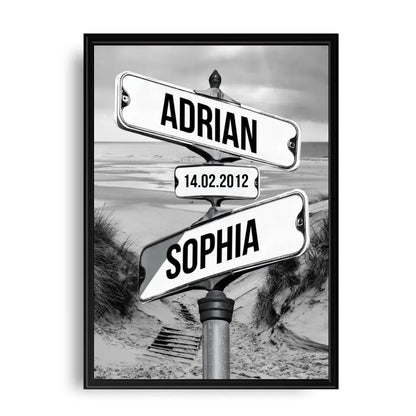 NY Vintage Straßenschild - Personalisierbares Poster
