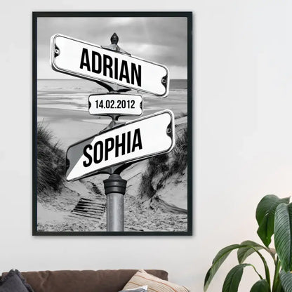 NY Vintage Straßenschild - Personalisierbares Poster