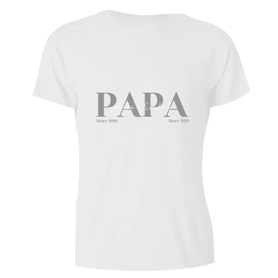 Papa T-Shirt - Personalisiert mit Namen