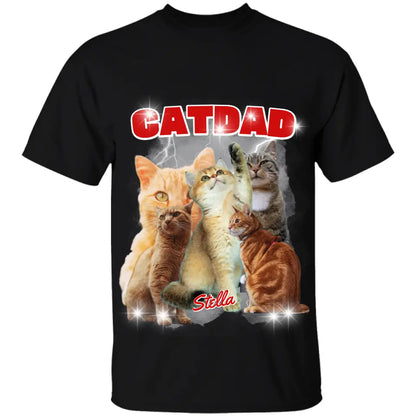 90er Bootleg - Vintage Catdad T-Shirt - Personalisiert