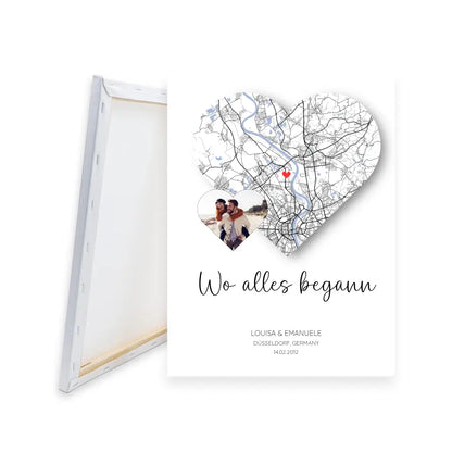 Wo alles begann Leinwand mit Foto - Personalisiert