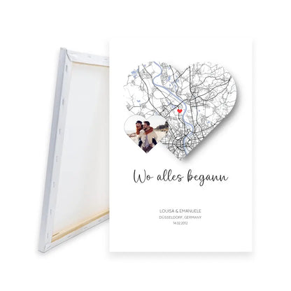 Wo alles begann Leinwand mit Foto - Personalisiert