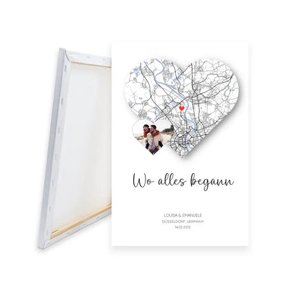 Wo alles begann Leinwand mit Foto - Personalisiert
