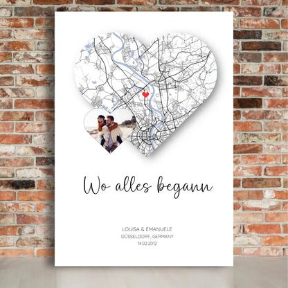 Wo alles begann Leinwand mit Foto - Personalisiert