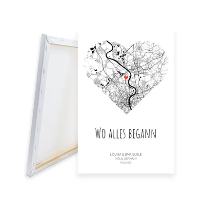 Wo alles begann - Personalisierbare Leinwand