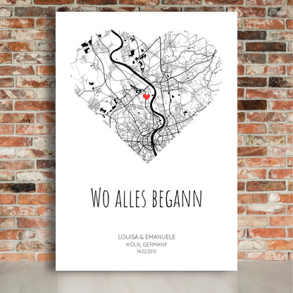 Wo alles begann - Personalisierbare Leinwand