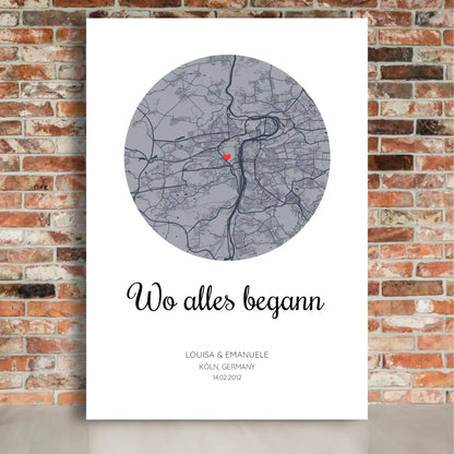 Wo alles begann - Personalisierbare Leinwand