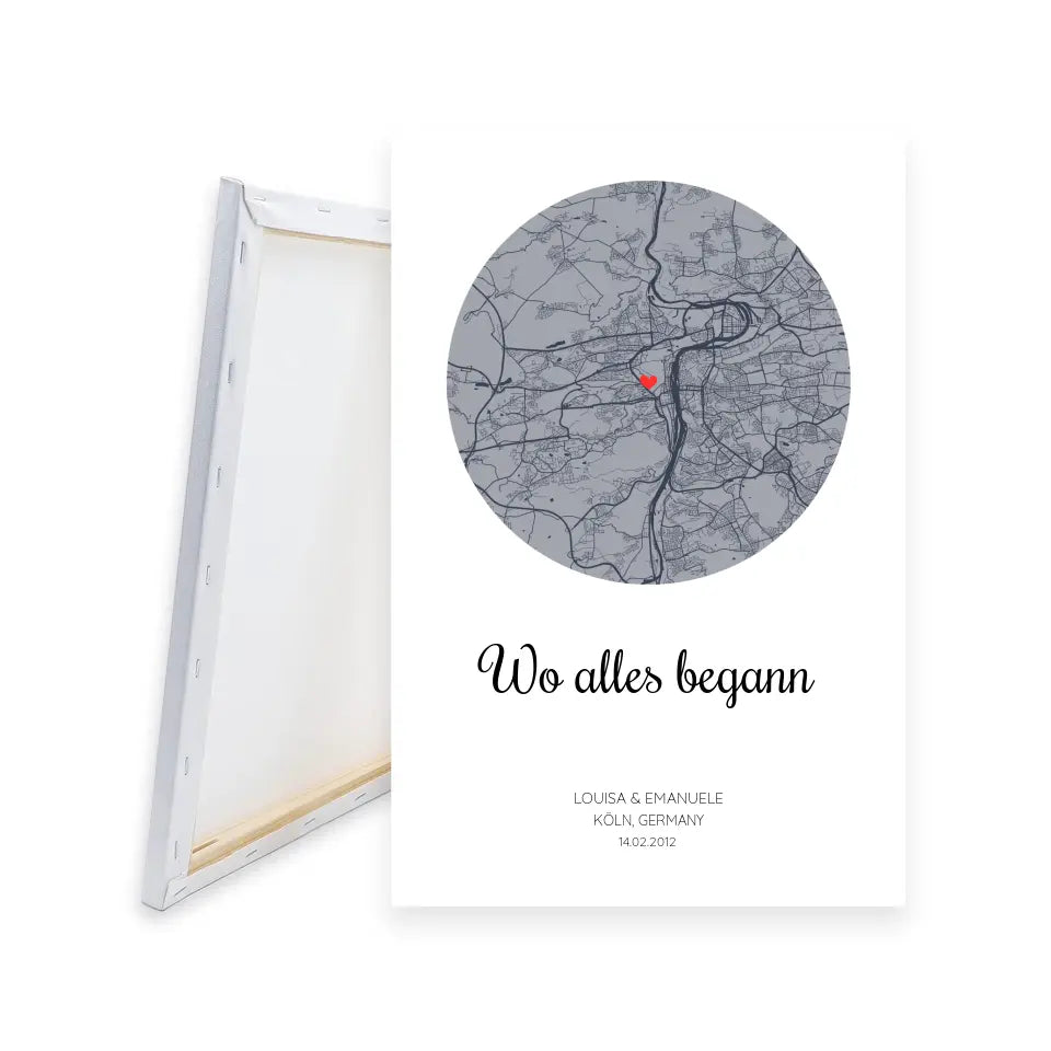 Wo alles begann - Personalisierbare Leinwand