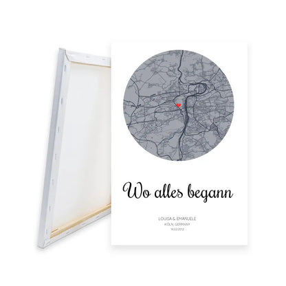 Wo alles begann - Personalisierbare Leinwand