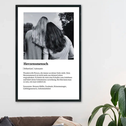 Herzensmensch Definitionsposter - Personalisierbar
