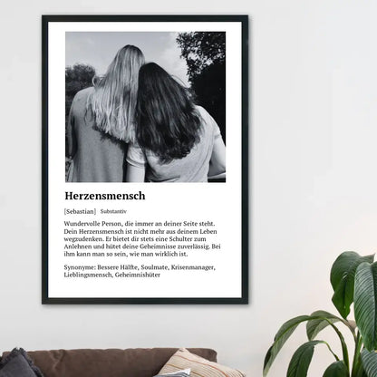Herzensmensch Definitionsposter - Personalisierbar