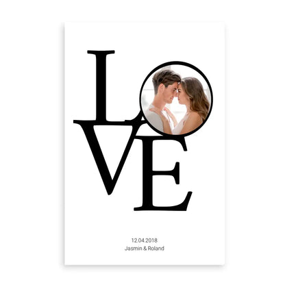 LOVE Foto Poster - Personalisiert mit Namen