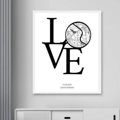 LOVE Poster Karte - Personalisiert mit Namen copy