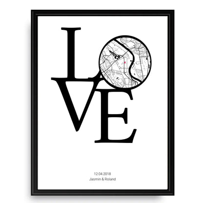 LOVE Poster Karte - Personalisiert mit Namen copy