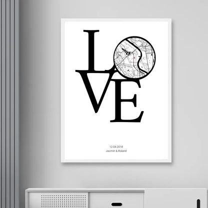 LOVE Poster Karte - Personalisiert mit Namen copy
