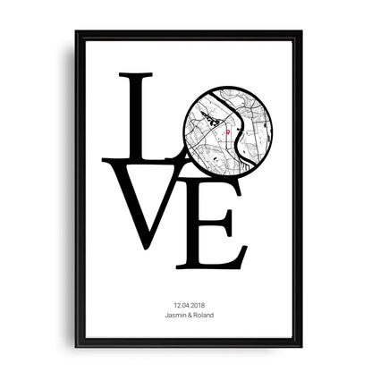 LOVE Poster Karte - Personalisiert mit Namen copy