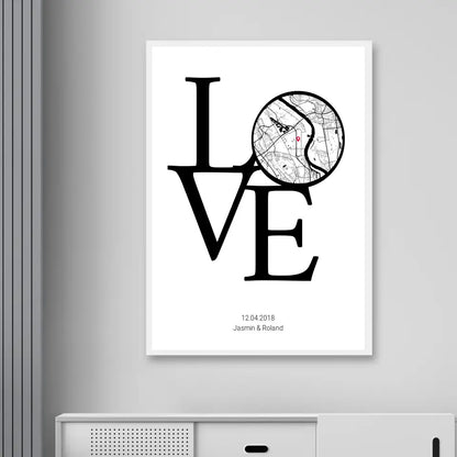 LOVE Poster Karte - Personalisiert mit Namen copy