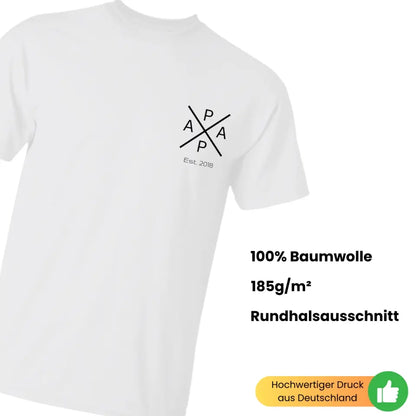 Papa T-Shirt - Personalisiert mit bis 5 Namen
