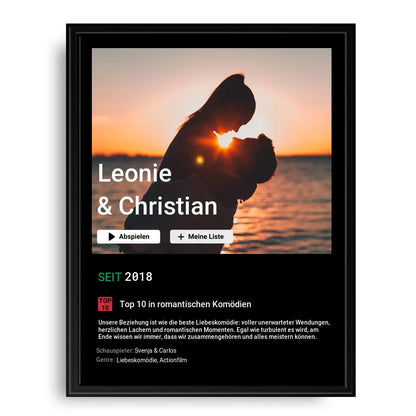 Liebesfilm - Personalisiertes Poster mit Foto