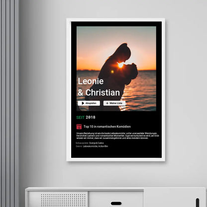 Liebesfilm - Personalisiertes Poster mit Foto