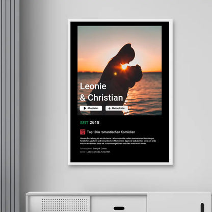 Liebesfilm - Personalisiertes Poster mit Foto