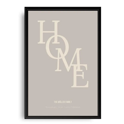 Home Poster - Personalisiert mit Namen der Familie