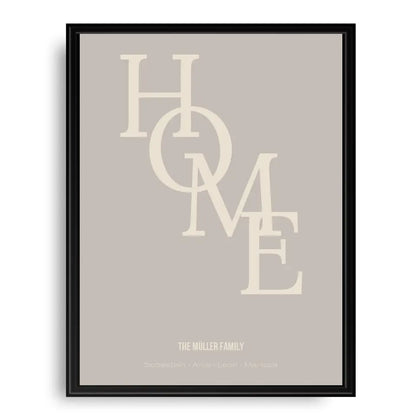 Home Poster - Personalisiert mit Namen der Familie