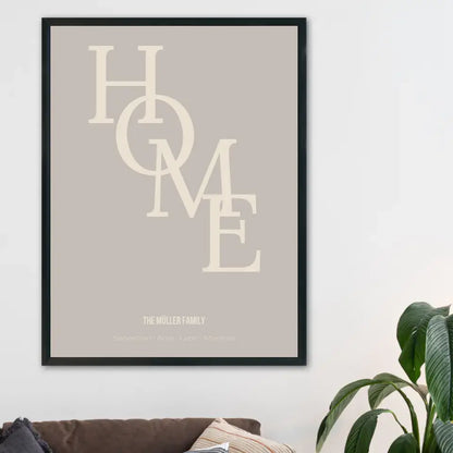 Home Poster - Personalisiert mit Namen der Familie