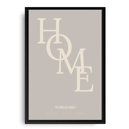Home Poster - Personalisiert mit Namen der Familie