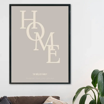 Home Poster - Personalisiert mit Namen der Familie