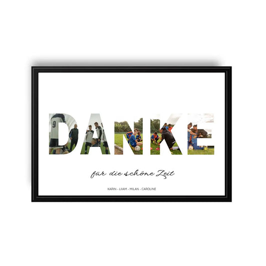 Danke Wort Poster - Personalisiert mit Foto