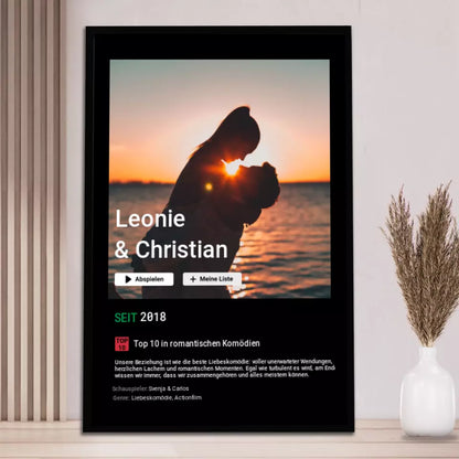Liebesfilm - Personalisiertes Poster mit Foto
