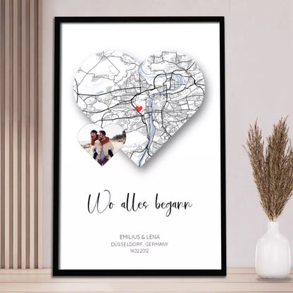 Wo alles begann mit Foto - Personalisierbares Poster
