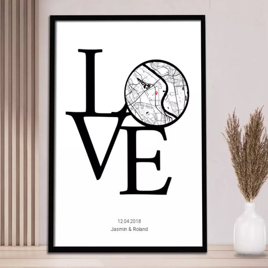 LOVE Poster Karte - Personalisiert mit Namen copy