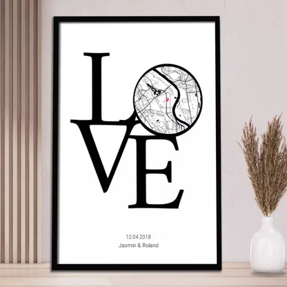 LOVE Poster Karte - Personalisiert mit Namen copy