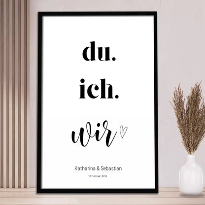 Du, ich, wir  - Personalisierte Poster